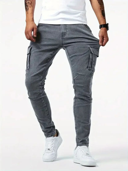Denim Jeans Cargo Trousers - Manly Man