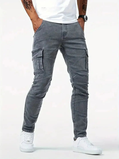 Denim Jeans Cargo Trousers - Manly Man