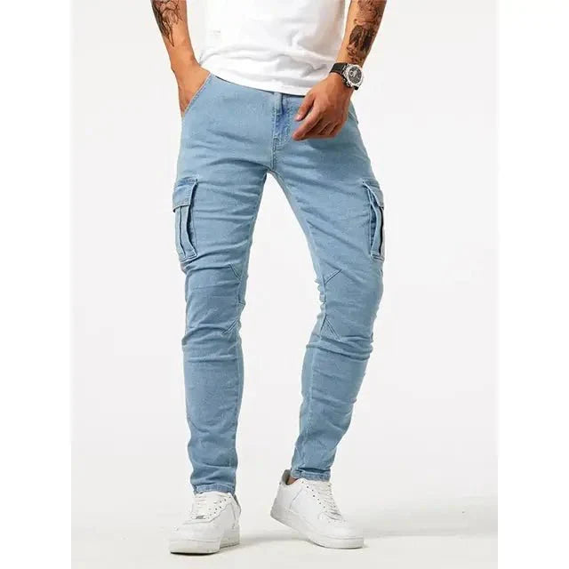 Denim Jeans Cargo Trousers - Manly Man
