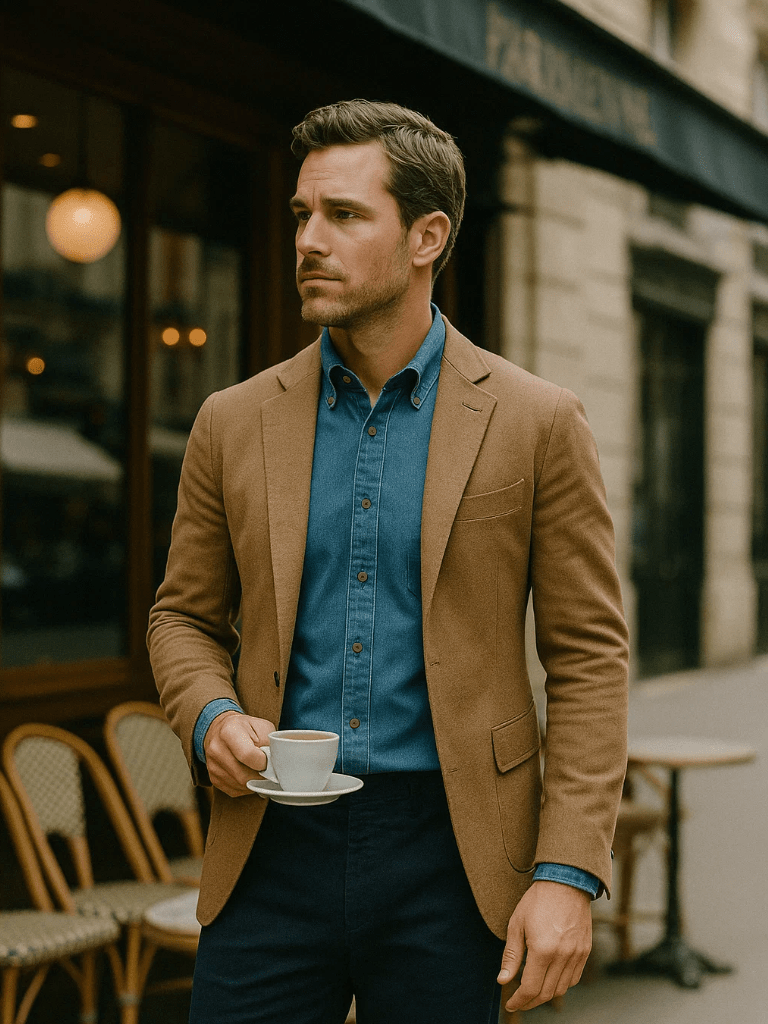 Elegant Denim Shirt - Manly Man