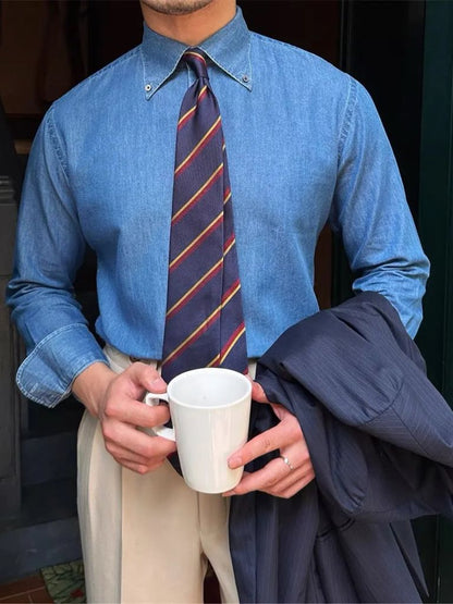 Elegant Denim Shirt - Manly Man