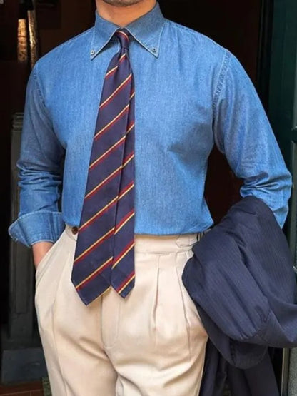 Elegant Denim Shirt - Manly Man