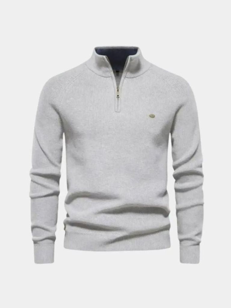 Eleganter Pullover mit Viertelreißverschluss - Manly Man