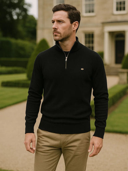 Eleganter Pullover mit Viertelreißverschluss - Manly Man