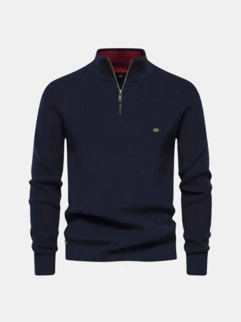 Eleganter Pullover mit Viertelreißverschluss - Manly Man