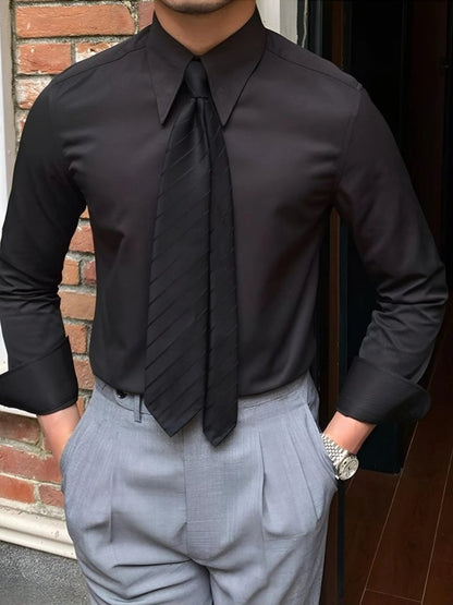 Elegant Spearpoint Collar Shirt - Manly Man