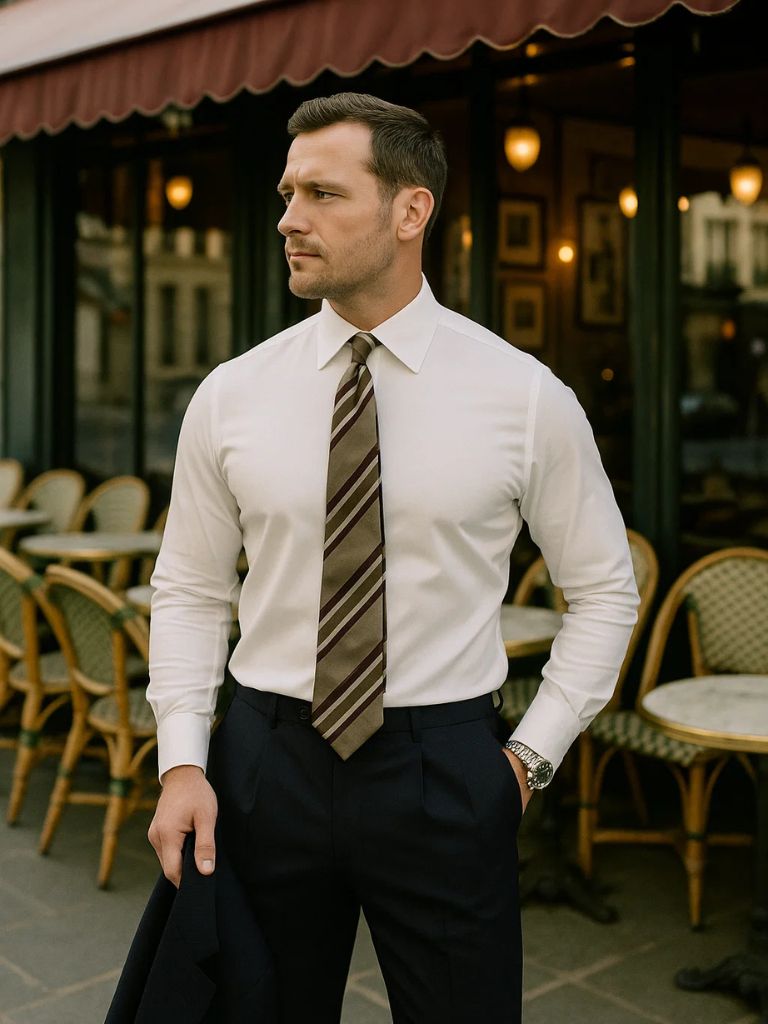 Elegant Spearpoint Collar Shirt - Manly Man