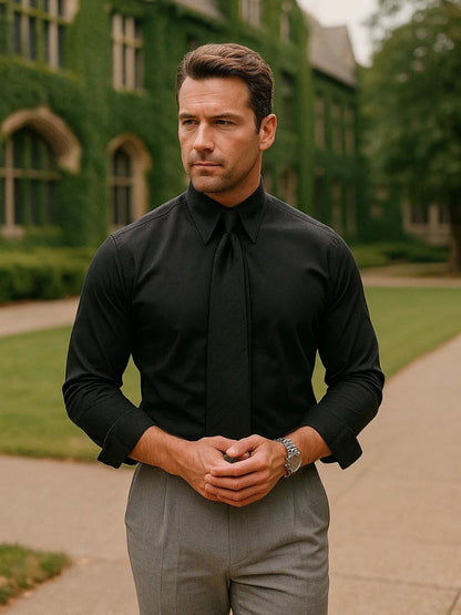 Elegant Spearpoint Collar Shirt - Manly Man
