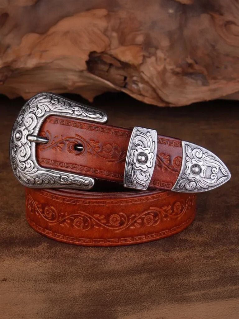 Elegant Western Leather Belt - Manly Man