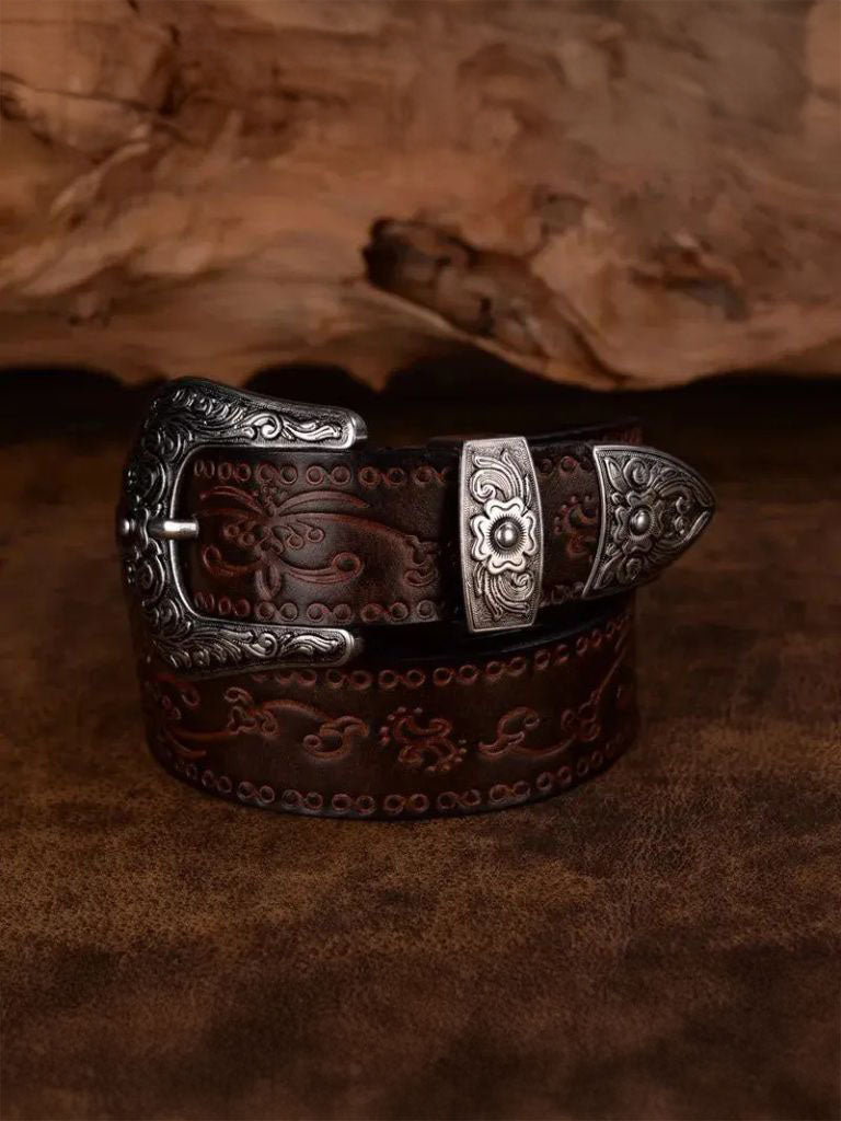 Elegant Western Leather Belt - Manly Man