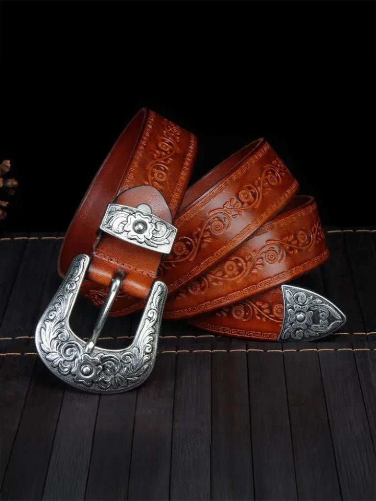 Elegant Western Leather Belt - Manly Man