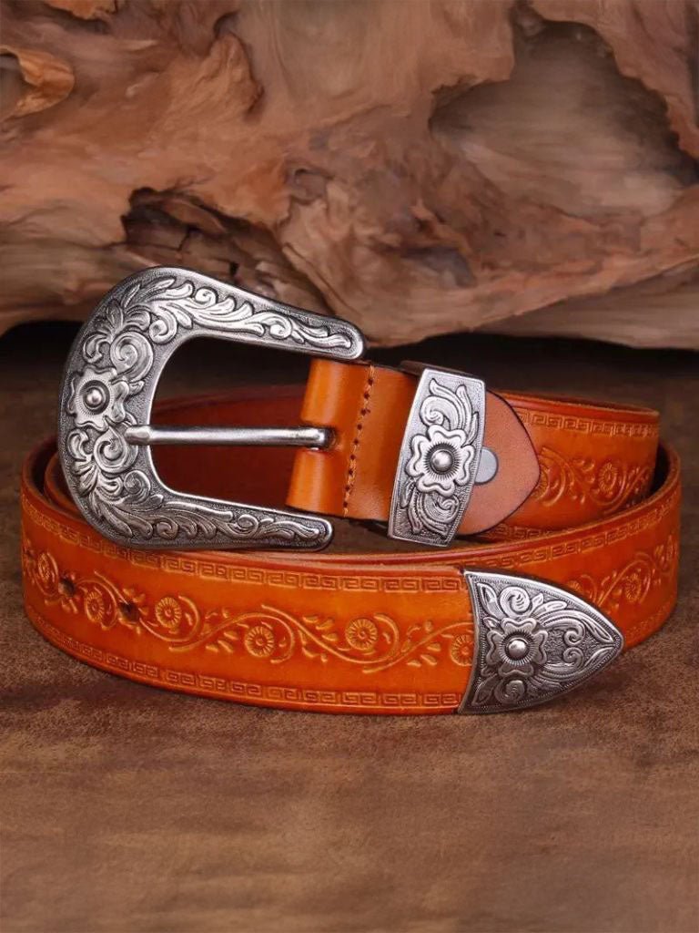 Elegant Western Leather Belt - Manly Man