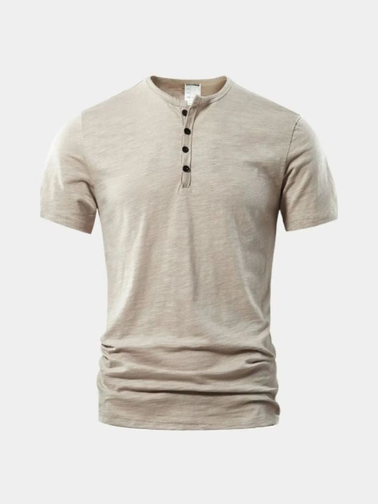 Essential Casual Henley Neck T-Shirt - Manly Man