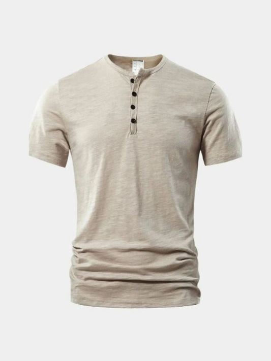 Essential Casual Henley Neck T-Shirt - Manly Man