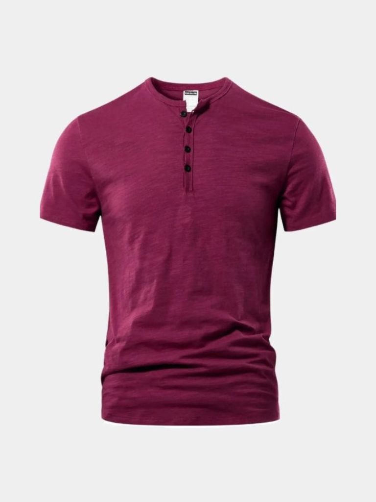 Essential Casual Henley Neck T-Shirt - Manly Man