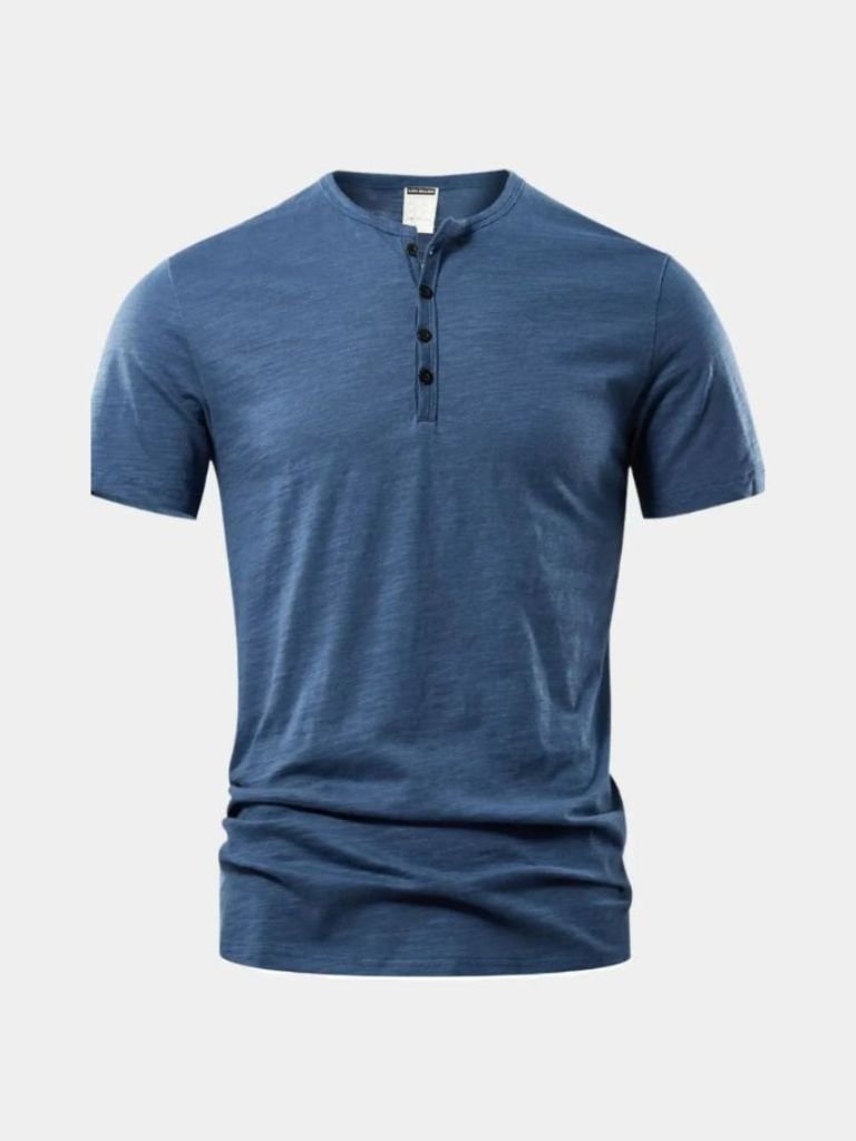 Essential Casual Henley Neck T-Shirt - Manly Man