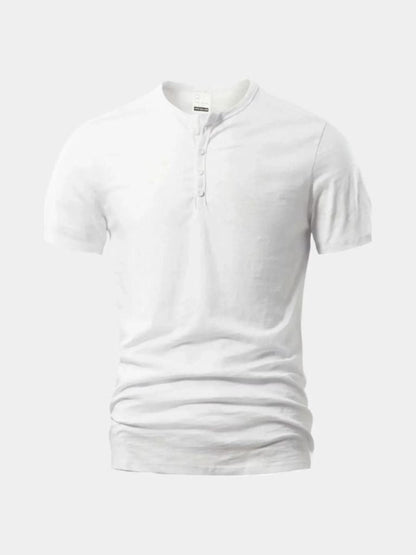 Essential Casual Henley Neck T-Shirt - Manly Man