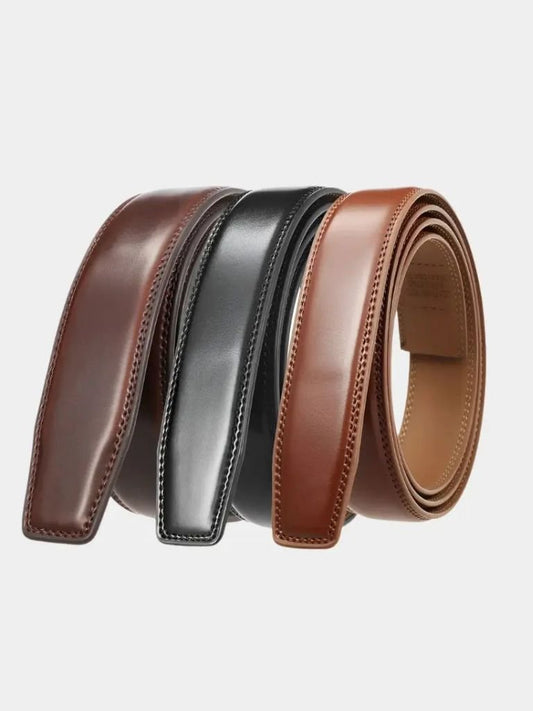 Essential Elegant Leather Belt Without Buckle - Manly Man
