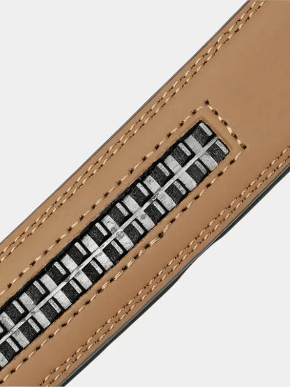 Essential Elegant Leather Belt Without Buckle - Manly Man