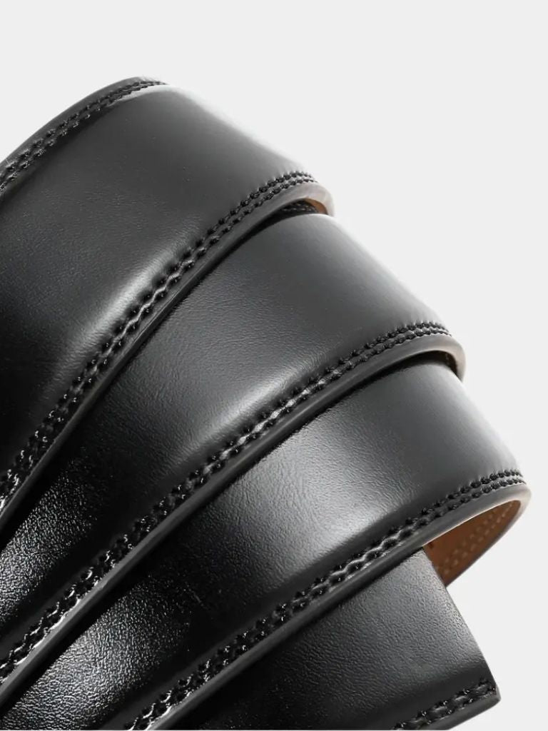 Essential Elegant Leather Belt Without Buckle - Manly Man