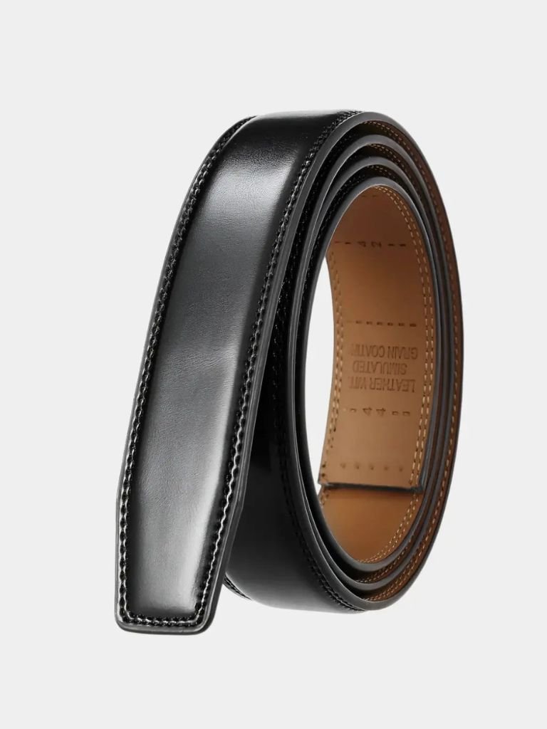 Essential Elegant Leather Belt Without Buckle - Manly Man