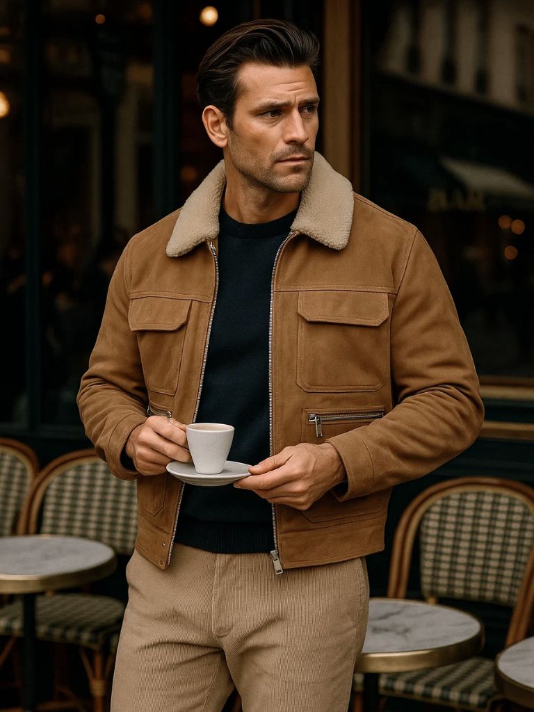 Essential Fleece Suede Jacket - Manly Man