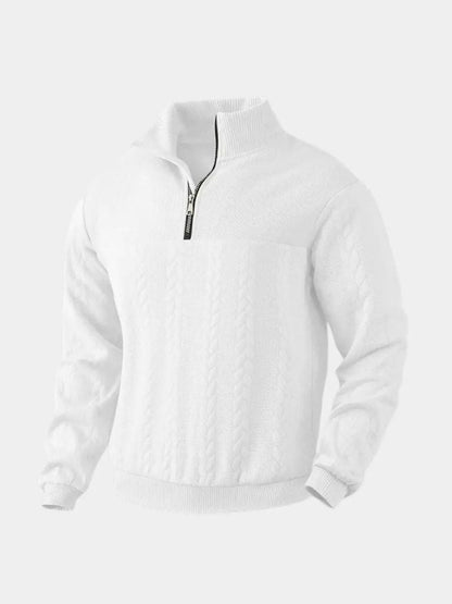 Essential Henley Pullover mit Viertelreißverschluss - Manly Man