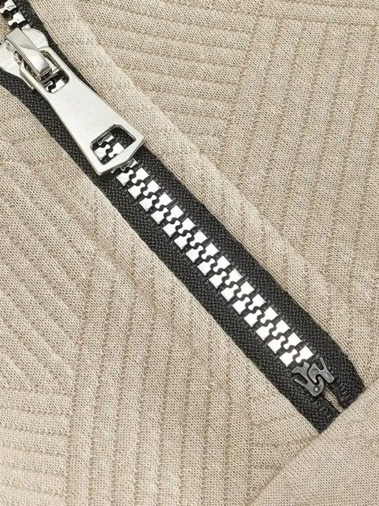 Essential Henley Pullover mit Viertelreißverschluss - Manly Man