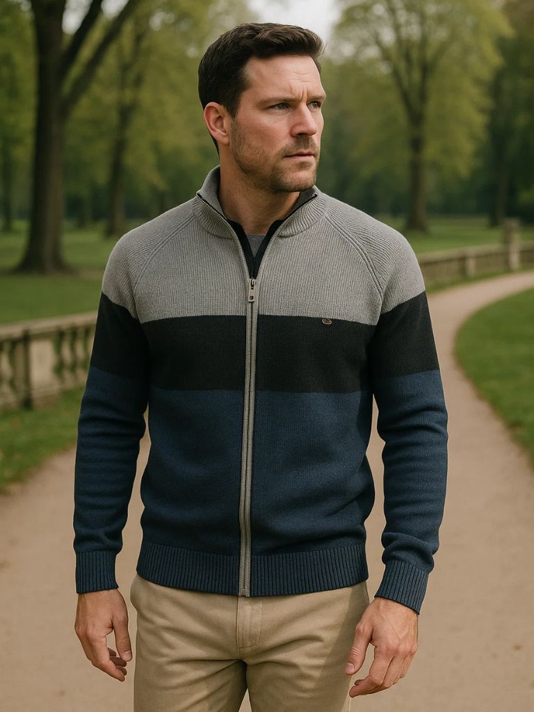 Essential Knit Zipper Sweater - Manly Man