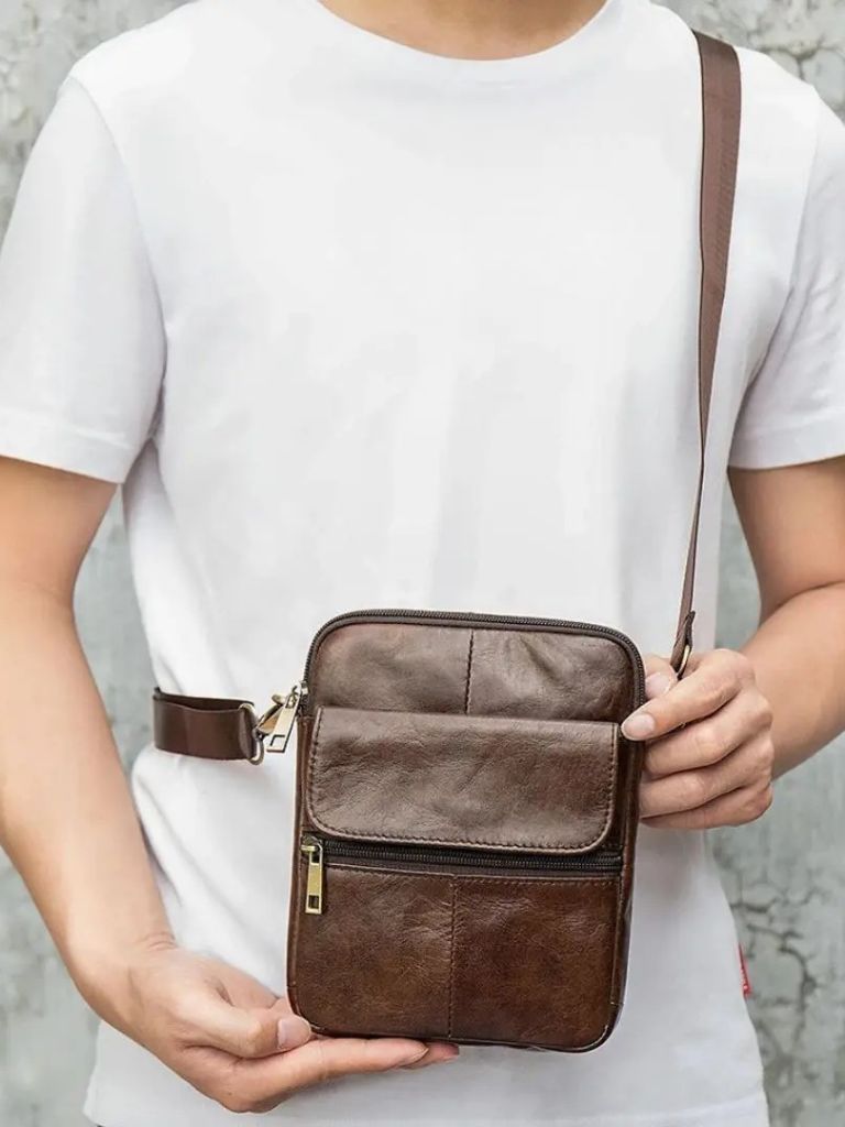 Essential Leather Shoulder Bag - Manly Man