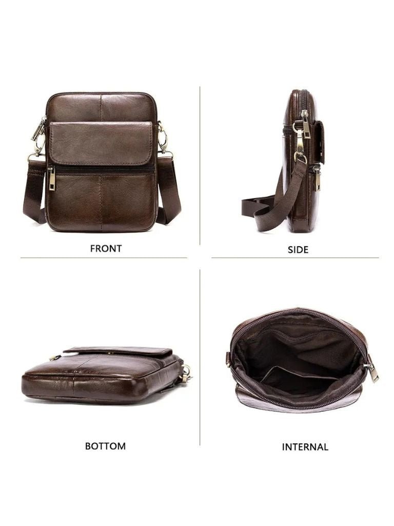 Essential Leather Shoulder Bag - Manly Man