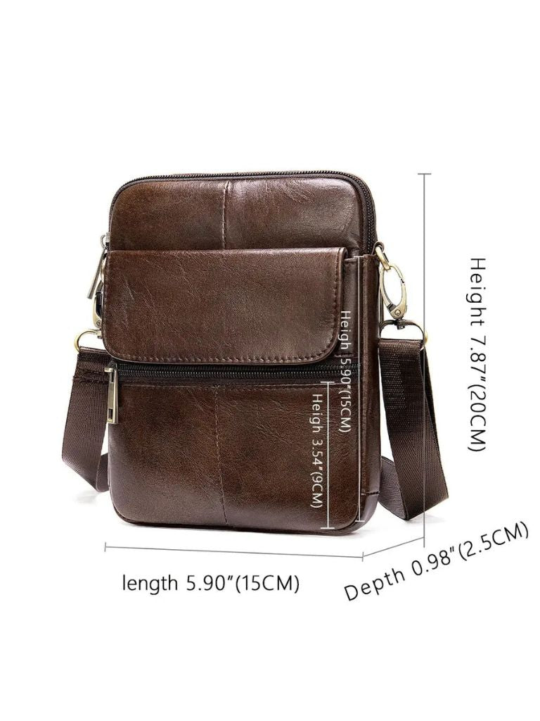 Essential Leather Shoulder Bag - Manly Man