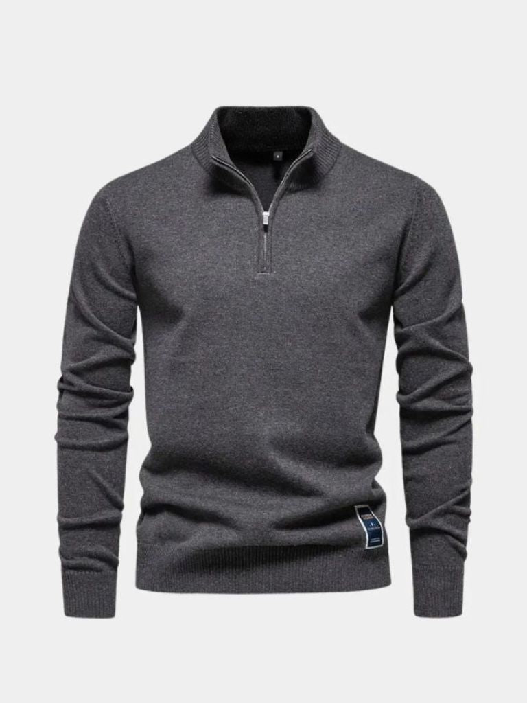 Essential Quarter-Zip Jumper Sweater - Manly Man