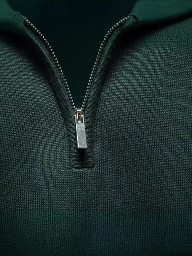Essential Quarter-Zip Jumper Sweater - Manly Man