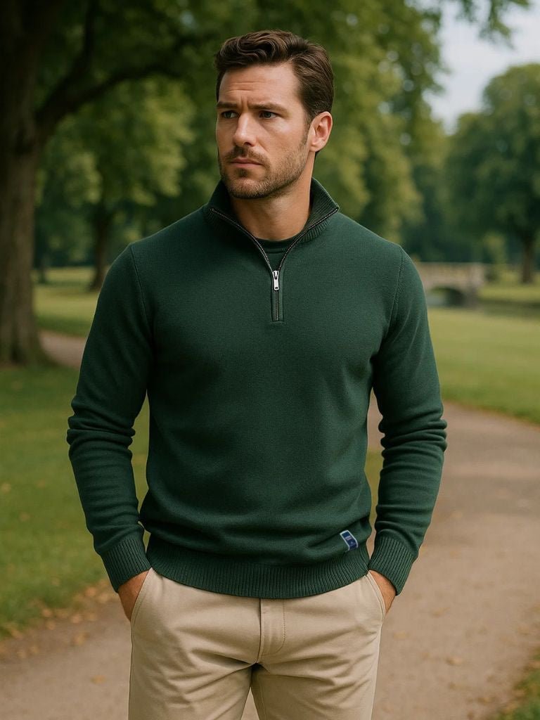 Essential Quarter-Zip Jumper Sweater - Manly Man