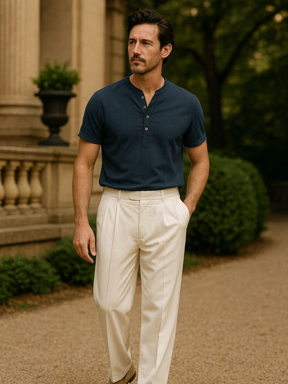 Essential Short Sleeve Linen Shirt - Manly Man