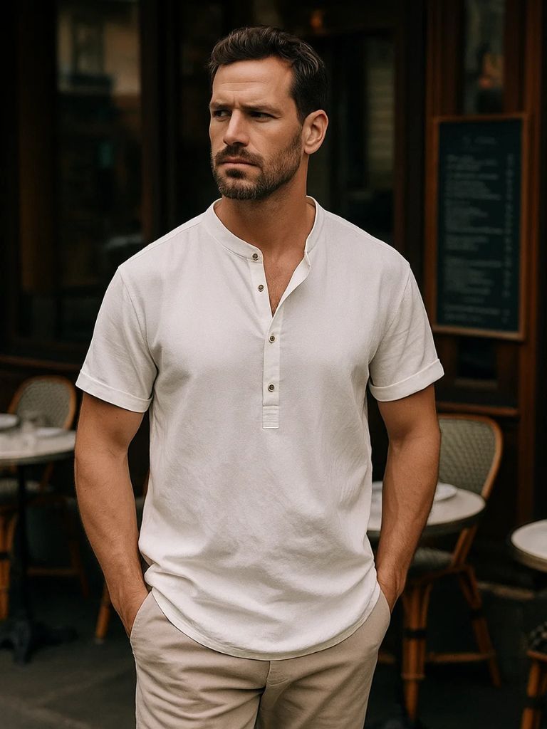 Essential Short Sleeve Linen Shirt - Manly Man