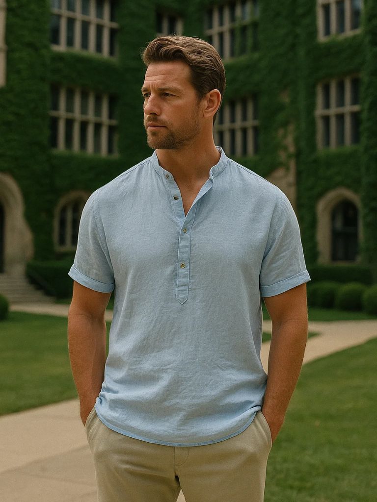 Essential Short Sleeve Linen Shirt - Manly Man