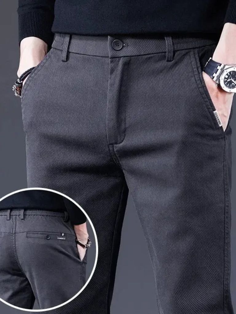 Essential Stretchy Straight Trousers - Manly Man