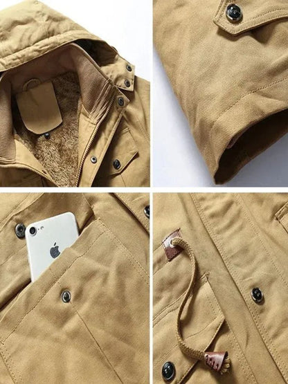 Fleece Hooded Bomber Jacket - Manly Man