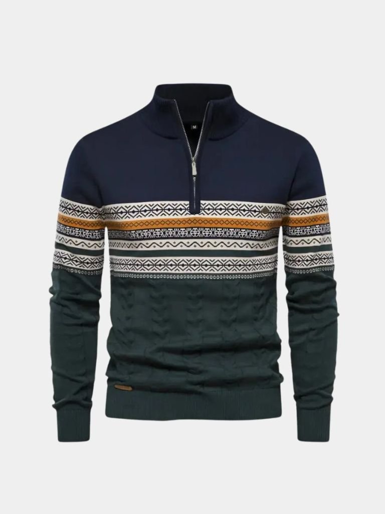 Half Zip Knit Pullover Sweater - Manly Man