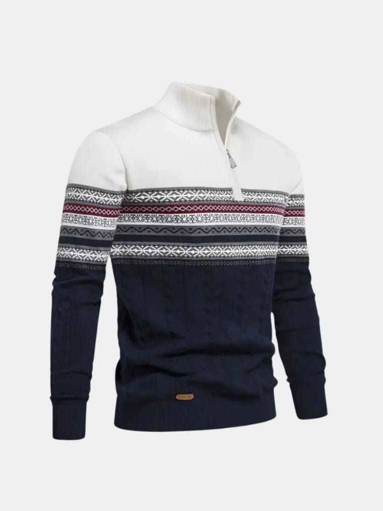 Half Zip Knit Pullover Sweater - Manly Man