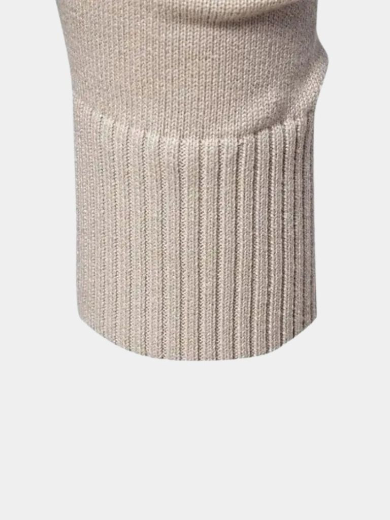 Half Zip Knitwear Solid Color Cardigan Sweater - Manly Man