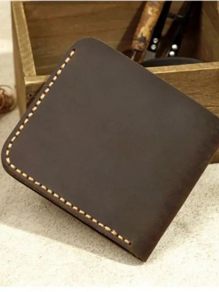 Handmade Vintage Leather Wallet - Manly Man