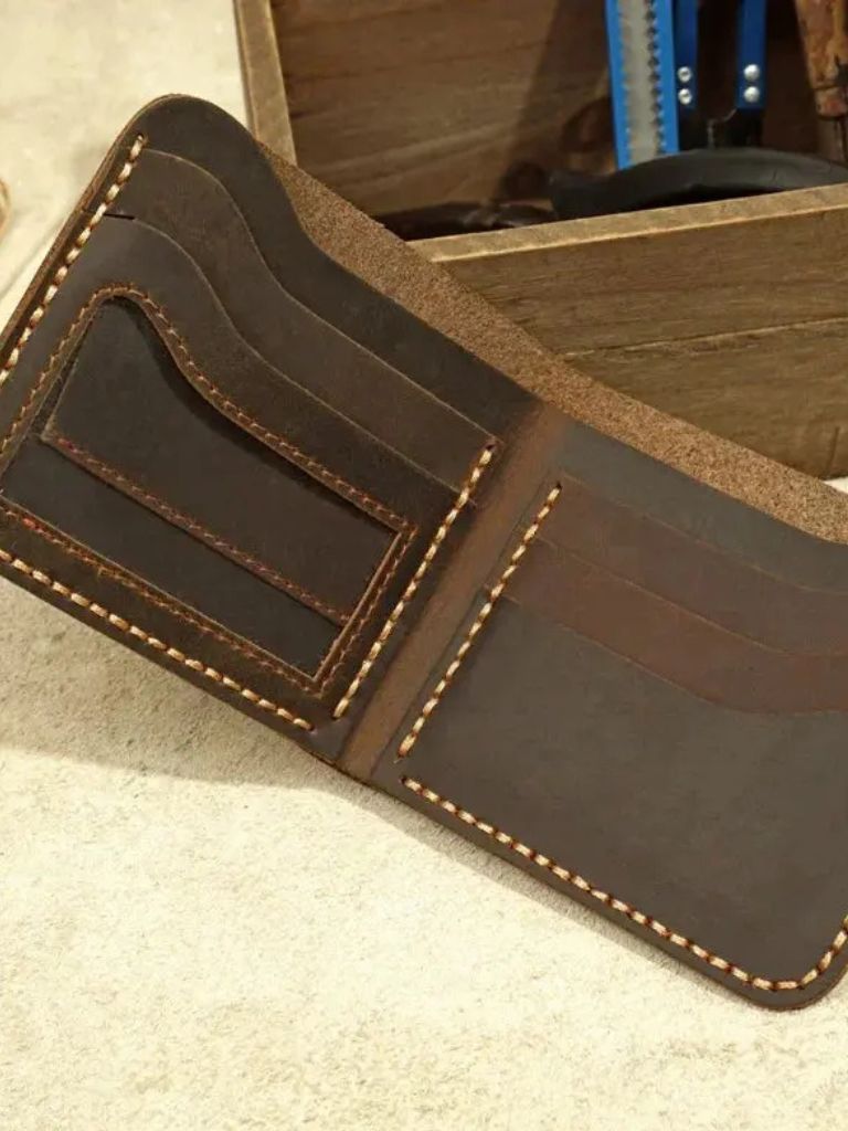 Handmade Vintage Leather Wallet - Manly Man