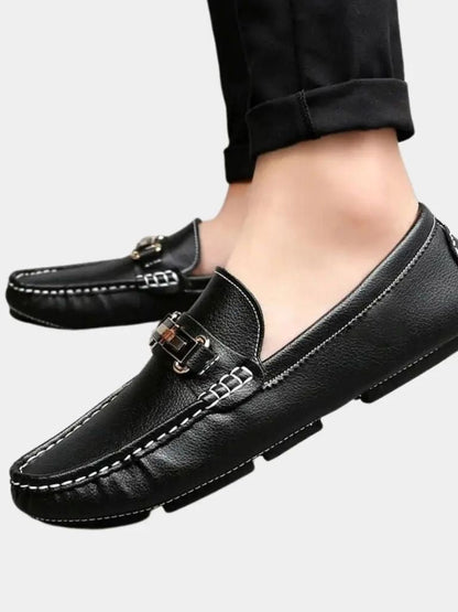 Italian Design Leather Loafers - Manly Man