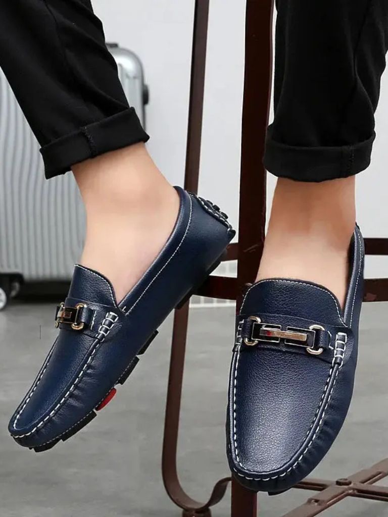Italian Design Leather Loafers - Manly Man