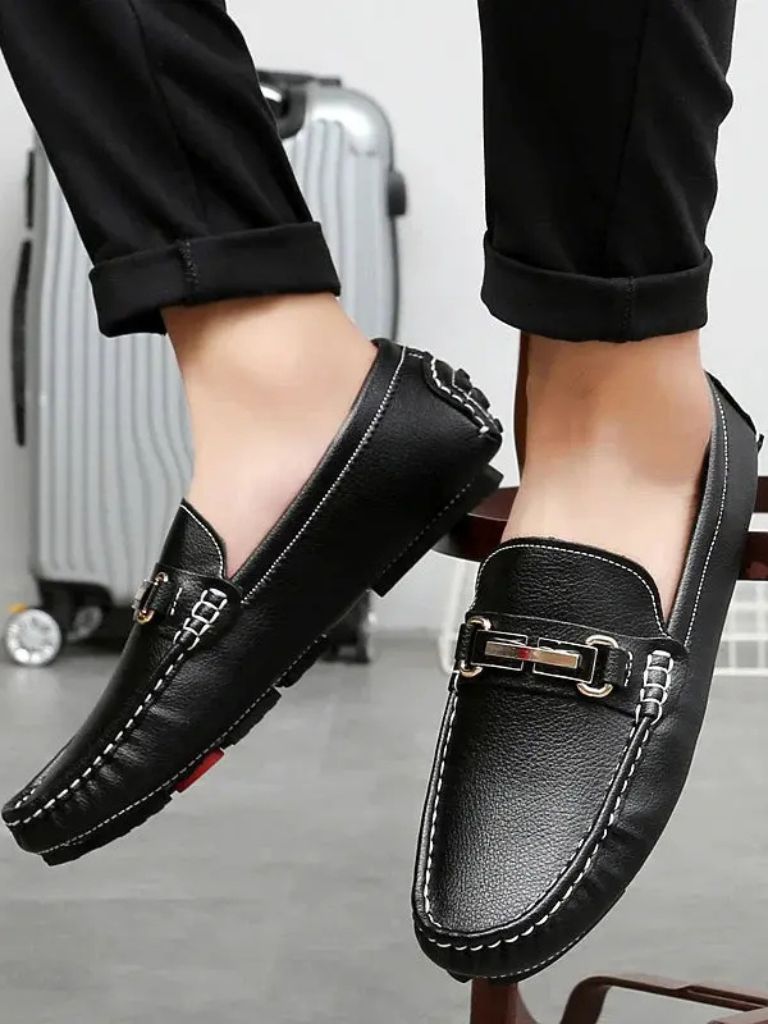 Italian Design Leather Loafers - Manly Man