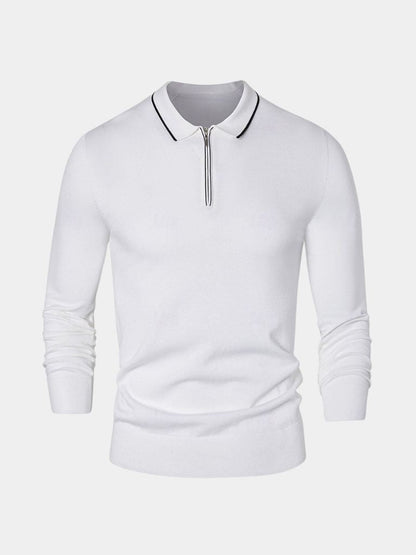 Ivory Elite Long Sleeve Polo – Manly Man