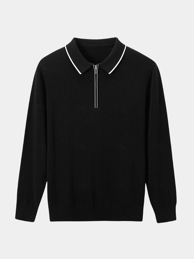 Ivory Elite Long Sleeve Polo – Manly Man
